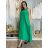 Šaty dlouhé letní na ramínka dámské ETNA (S/M/L ONE SIZE) ITALSKÁ MÓDA IM425473/DR S/M/L zelená