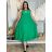 Šaty dlouhé letní na ramínka dámské ETNA (S/M/L ONE SIZE) ITALSKÁ MÓDA IM425473/DR S/M/L zelená