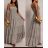 Šaty dlouhé letní carmen bez rukávu dámské AURORA (XS/S/M ONE SIZE) ITALSKÁ MÓDA IMWGS2511921/DUR zelená khaki XS/S/M