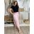 Kalhoty dlouhé aladinky letní dámské (S/M/L ONE SIZE) ITALSKÁ MÓDA IMD24029/DUR tmavě béžová S/M/L