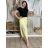 Kalhoty dlouhé aladinky letní dámské (S/M/L ONE SIZE) ITALSKÁ MÓDA IMD24029/DUR tmavě béžová S/M/L