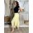 Kalhoty dlouhé aladinky letní dámské (S/M/L ONE SIZE) ITALSKÁ MÓDA IMD24029/DUR tmavě béžová S/M/L