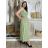 Šaty dlouhé elegantní icecool bez rukávu dámské (M/L, XL/XXL) AINUOSI   ITALSKÁ MODA IMB229927/DUR zelená M / L