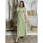 Šaty dlouhé elegantní icecool bez rukávu dámské (M/L, XL/XXL) AINUOSI   ITALSKÁ MODA IMB229927/DUR zelená M / L