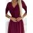 Šaty dlouhé elegantní dámské (2XL) Polská MÓDA NUMECO25309-9/DU XXL vínová