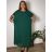 Šaty elegantné šifónové krátky rukáv dámske nadrozmer (46/48/50 ONE SIZE) TALIANSKA MóDA IM425035
