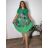 Šaty dlouhé maxi letní krátký rukáv dámská nadrozměr (XL/2XL ONE SIZE) ITALSKÁ MÓDA IM422758/DUR lososová XL/2XL