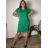 šaty klasik krátký rukáv dámske (2XL/3XL ONE SIZE) ITALSKÁ MÓDA IMM23M9872/DUR 2XL/3XL zelená