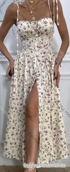 Šaty dlouhé letní na ramínka dámské (S/M/L ONE SIZE) ITALSKÁ MÓDA IMPBB25B23868