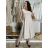 Šaty  letní na ramínka dámské LIDIE (S/M/L ONE SIZE) ITALSKÁ MÓDA IM725LIDIE/DUR S/M/L béžová
