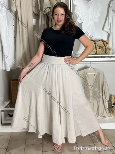 Sukně dlouhá dámská TINA  (S/M/L ONE SIZE) ITALSKá MóDA IMSM25TINA/DUR