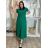 Šaty dlhé letné skládané krátky rukáv dámske ZUZA (S/M/L ONE SIZE) TALIANSKA MÓDA 	 IMD251761