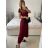 Šaty dlhé letné skládané krátky rukáv dámske ZUZA (S/M/L ONE SIZE) TALIANSKA MÓDA 	 IMD251761/DUR S/M/L červená