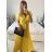 Šaty dlhé letné skládané krátky rukáv dámske ZUZA (S/M/L ONE SIZE) TALIANSKA MÓDA 	 IMD251761/DUR S/M/L červená