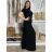 Nohavice dlhé oversize dámske SINDEY  (S/M/L ONE SIZE) TALIANSKA MÓDA IMWHP25326/DUR S/M/L čierna
