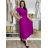 Šaty dlhé letné skládané krátky rukáv dámske ZUZA (S/M/L ONE SIZE) TALIANSKA MÓDA 	 IMD251761/DUR S/M/L červená
