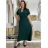 Šaty dlhé letné skládané krátky rukáv dámske ZUZA (S/M/L ONE SIZE) TALIANSKA MÓDA 	 IMD251761