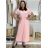 Šaty dlhé letné skládané krátky rukáv dámske ZUZA (S/M/L ONE SIZE) TALIANSKA MÓDA 	 IMD251761