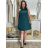 Šaty krátke letné icecool bez rukávov dámske (S/M ONE SIZE) TALIANSKA MÓDA IMM2384269/DU smaragdová S/M/L
