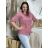 Košeľa mušelín dlhý rukáv oversize dámska nadrozmer HANNAH (S/M/L ONE SIZE) TALIANSKA MÓDA IMD25138/DU S/M/L čierna