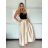 Sukňa dlhá dámska (S/M ONE SIZE) TALIANSKA MODA IM323026/DUR S/M béžová