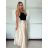Sukňa dlhá dámska (S/M ONE SIZE) TALIANSKA MODA IM323026/DUR S/M béžová