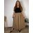 Sukně dlouhá dámské nadrozměr LUISA (46/48/50 ONE SIZE) ITALSKÁ MÓDA IM424456/DR 46/48/50 Černá
