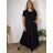 Sukně dlouhá dámské nadrozměr LUISA (46/48/50 ONE SIZE) ITALSKÁ MÓDA IM424456/DR 46/48/50 Černá