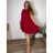 Šaty letné skladané plisované krátky rukáv dámske nadrozmer EMILY (48/50/5 ONE SIZE) TALIANSKA MÓDA IM425410/DUR  béžová