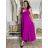 Šaty dlhé letné bez rukávu dámske RICKY (M/L/XL ONE SIZE) TALIANSKA MÓDA IMD252534/DU M/L/XL růžová fuchsiová