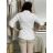Košeľa oversize dlhý rukáv mušelín dámska  VANESA (S/M/L ONE SIZE) TALIANSKA MÓDA IMWMY25411/DU S/M/L biela