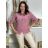 Košeľa oversize dlhý rukáv mušelín dámska  VANESA (S/M/L ONE SIZE) TALIANSKA MÓDA IMWMY25411/DU S/M/L biela