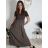 Šaty dlouhé letní žebrované krátký rukáv dámské Maria-M (XS/S/M/L ONE SIZE) ITALSKÁ MÓDA IMSM25128/DUR -   světle zelená -   S/M/L