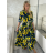Šaty dlhé letné košeľové 3/4 dlhý rukáv dámske LEMON (S/M/L ONE SIZE) TALIANSKA MÓDA IMPEM25VA203/DU S/M/L tmavo modrá