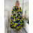 Šaty dlhé letné košeľové 3/4 dlhý rukáv dámske LEMON (S/M/L ONE SIZE) TALIANSKA MÓDA IMPEM25VA203/DU S/M/L tmavo modrá