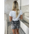 Tričko krátký rukáv dámské VOGUE (S/M/L ONE SIZE) ITALSKÁ MÓDA IMM24M917C/DUR S/M/L bílá