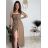Šaty dlouhé letní carmen přes prsa dámské ORISEA (S/M/L ONE SIZE) ITALSKÁ MÓDA IM425405