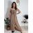 Šaty dlouhé letní carmen přes prsa dámské ORISEA (S/M/L ONE SIZE) ITALSKÁ MÓDA IM425405