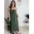 Šaty dlouhé letní carmen přes prsa dámské ORISEA (S/M/L ONE SIZE) ITALSKÁ MÓDA IM425405/DUR S/M/L béžová