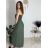 Šaty dlouhé letní carmen přes prsa dámské ORISEA (S/M/L ONE SIZE) ITALSKÁ MÓDA IM425405/DUR S/M/L béžová