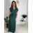 Šaty dlouhé letní krátký rukáv dámské (S/M ONE SIZE) ITALSKÁ MODA IMD24061
