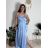 Šaty dlouhé společenské na ramínka dámské BEATRIX (S/M/L ONE SIZE) ITALSKÁ MÓDA IMM25M35843