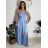 Šaty dlouhé společenské na ramínka dámské BEATRIX (S/M/L ONE SIZE) ITALSKÁ MÓDA IMM25M35843