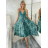 Šaty dlouhé letní na ramínka dámské RAMONA (S/M/L ONE SIZE) INDICKÁ MÓDA IMWKA251062-3/DU S/M/L modrá