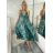 Šaty dlouhé letní na ramínka dámské RAMONA (S/M/L ONE SIZE) INDICKÁ MÓDA IMWKA251062-3/DU S/M/L modrá
