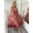 Šaty dlhé letné na ramienka dámske RAMONA (S/M/L ONE SIZE) INDICKÁ MÓDA IMWKA251062-5/DUR S/M/L růžová