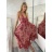 Šaty dlhé letné na ramienka dámske RAMONA (S/M/L ONE SIZE) INDICKÁ MÓDA IMWKA251062-5/DUR S/M/L růžová