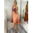 Šaty dlhé letné na ramienka dámske RAMONA (S/M/L ONE SIZE) INDICKÁ MÓDA IMWKA251062-6/DU S/M/L oranžová