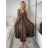 Šaty dlouhé letní na ramínka dámské RAMONA (S/M/L ONE SIZE) INDICKÁ MÓDA IMWKA251062-8/DU S/M/L tmavě růžová