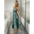 Šaty dlhé letné na ramienka dámske RAMONA (S/M/L ONE SIZE) INDICKÁ MÓDA IMWKA251062-9/DU S/M/L modrá